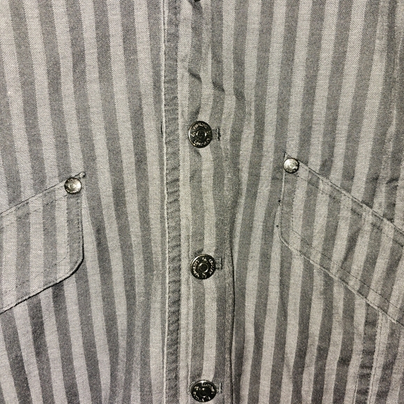 English Laundry Vest Men's Medium Black Gray Pinstriped Pockets Back Classic L - Picture 7 of 8